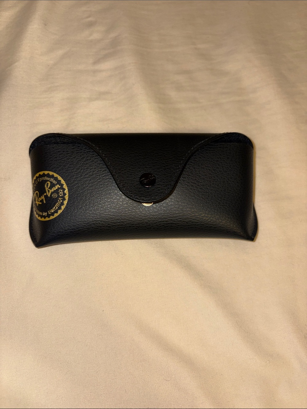 Ray-Ban Black Sunglasses Case with Gold Logo